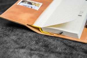 Leather Slim Hobonichi Weeks Planner Cover - C.H. Honey Ochre