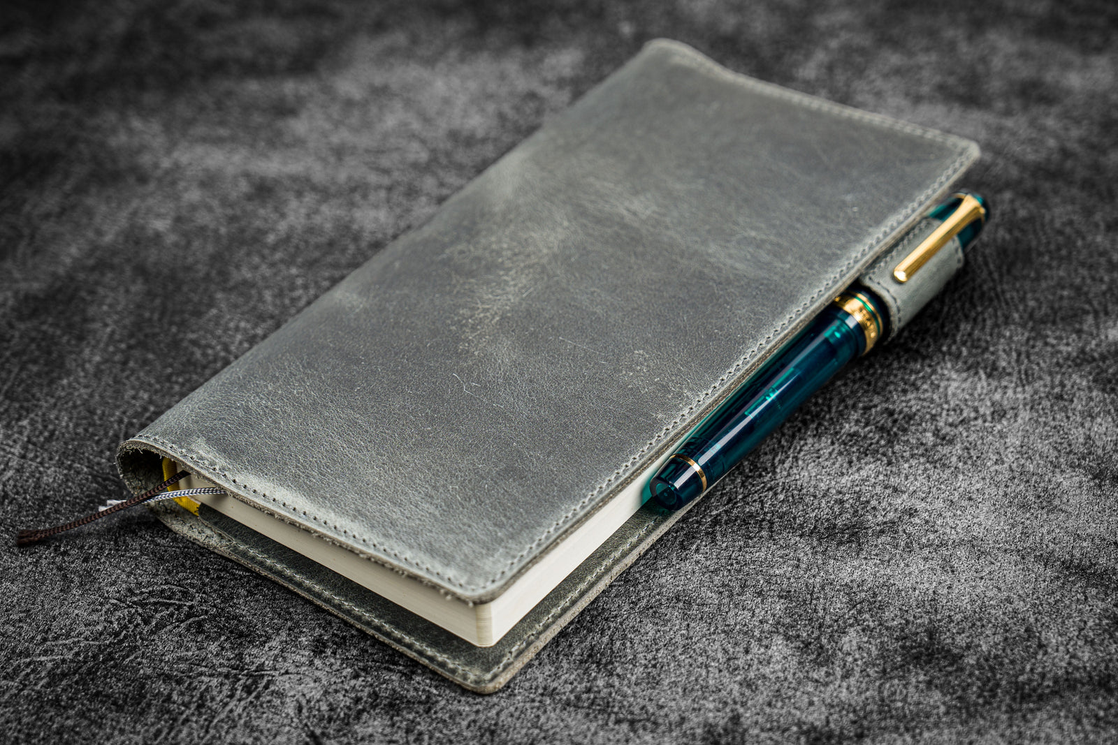 Leather Slim Hobonichi Weeks Planner Cover - C.H. Smoky