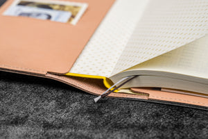 Leather Slim Hobonichi Weeks Planner Cover - Undyed Leather