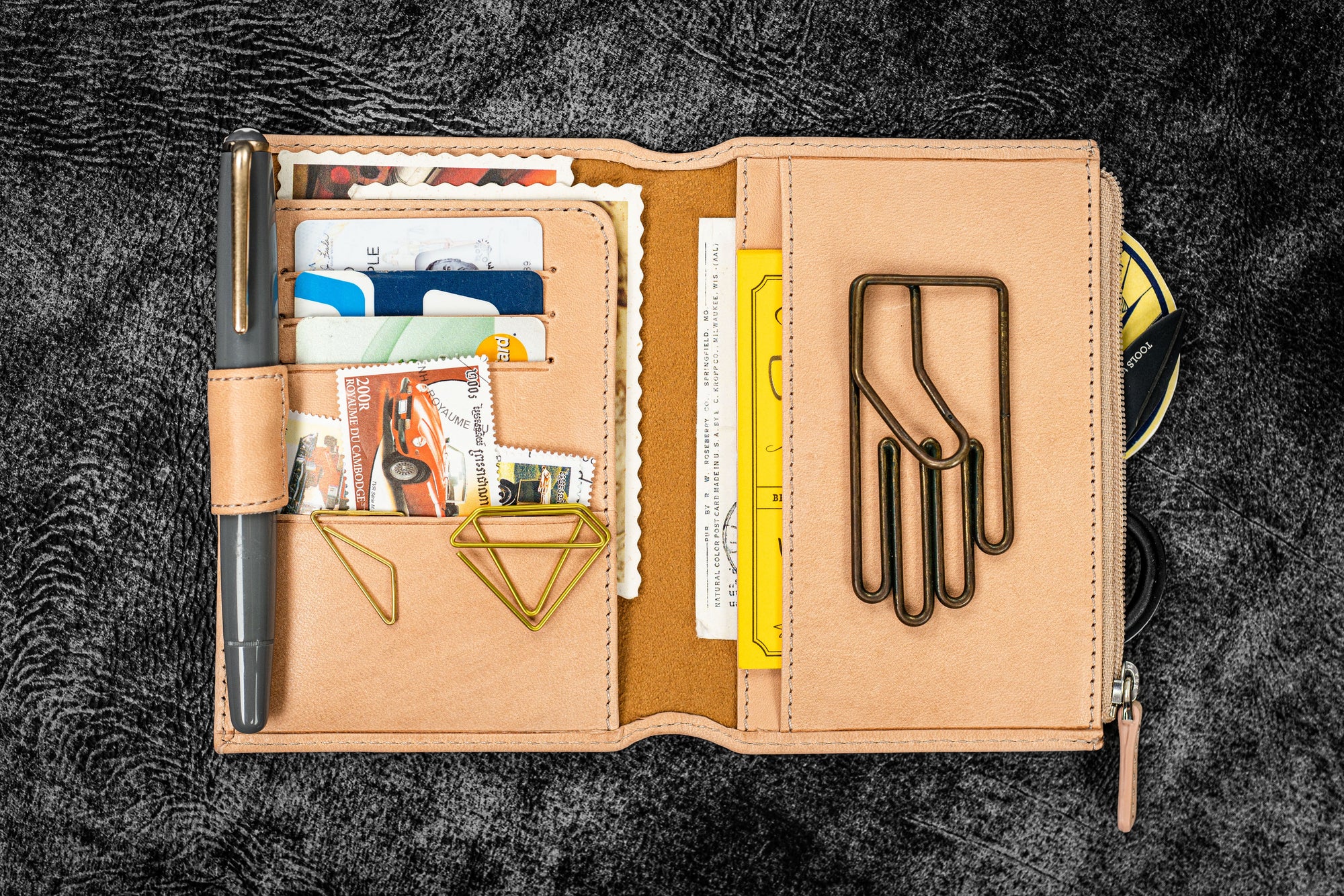 TRAVELER'S COMPANY Passport Leather Journal Starter Kit Blue – Omoi Life  Goods