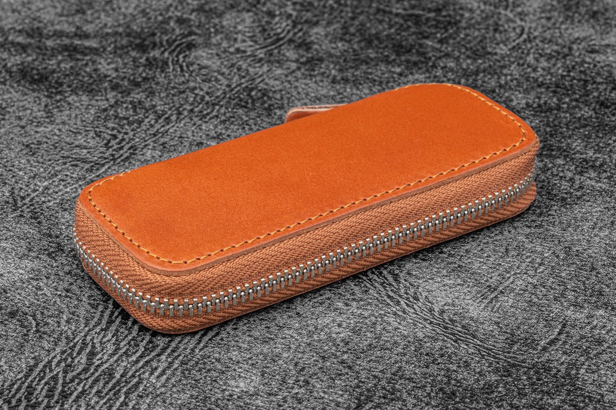 Zippered Leather Pen Pouch for Kaweco Pocket Pens | Two Pens