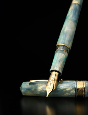 Leonardo MZG 2.0 Fountain Pen - Ortensia steel GT #6