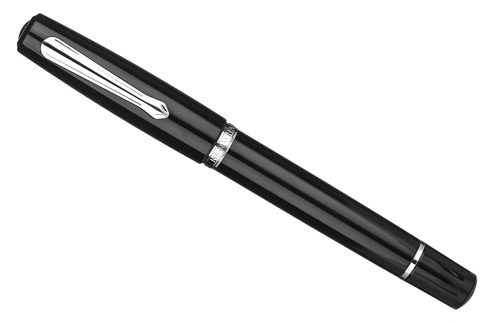 Nahvalur (Narwhal) Fountain Pen - Original Black+ Leather Pen Sleeve