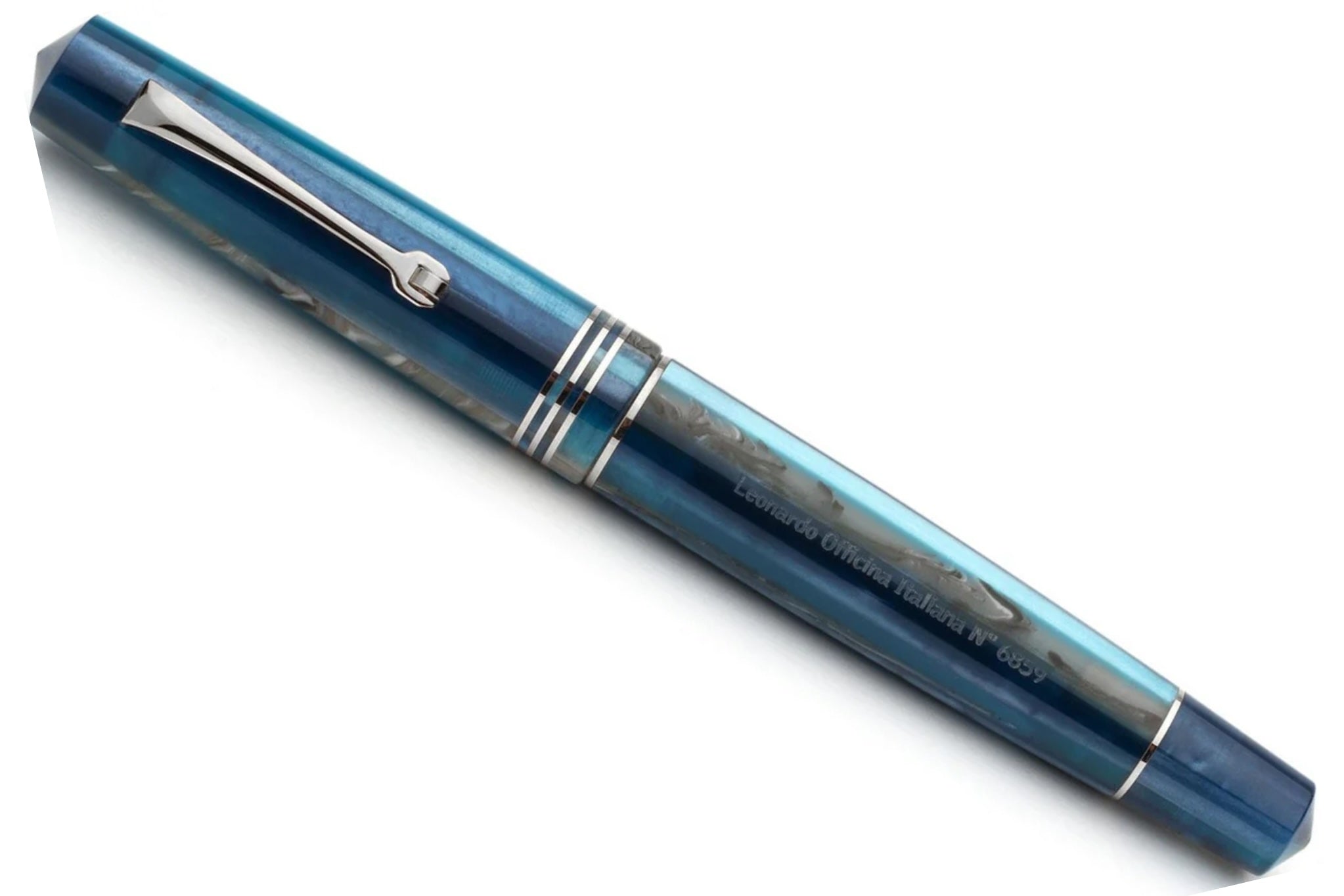 Leonardo Momento Zero Fountain Pen - Blue Hawaii ST - Galen Leather