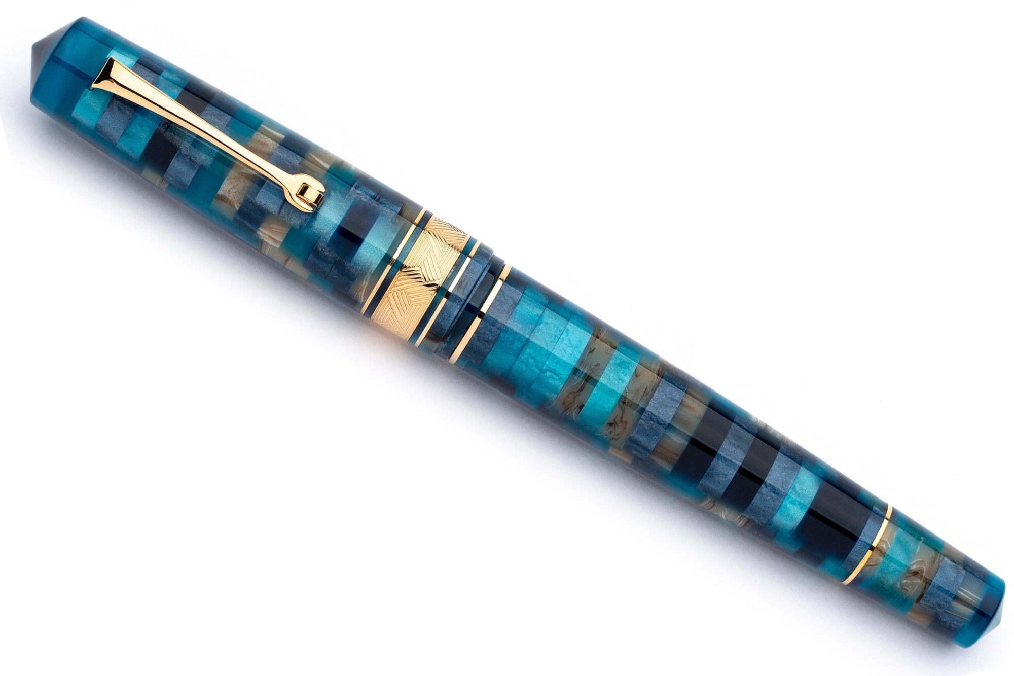 Leonardo Momento Zero Grande Fountain Pen – Mosaico Sea Anemone – GT #6