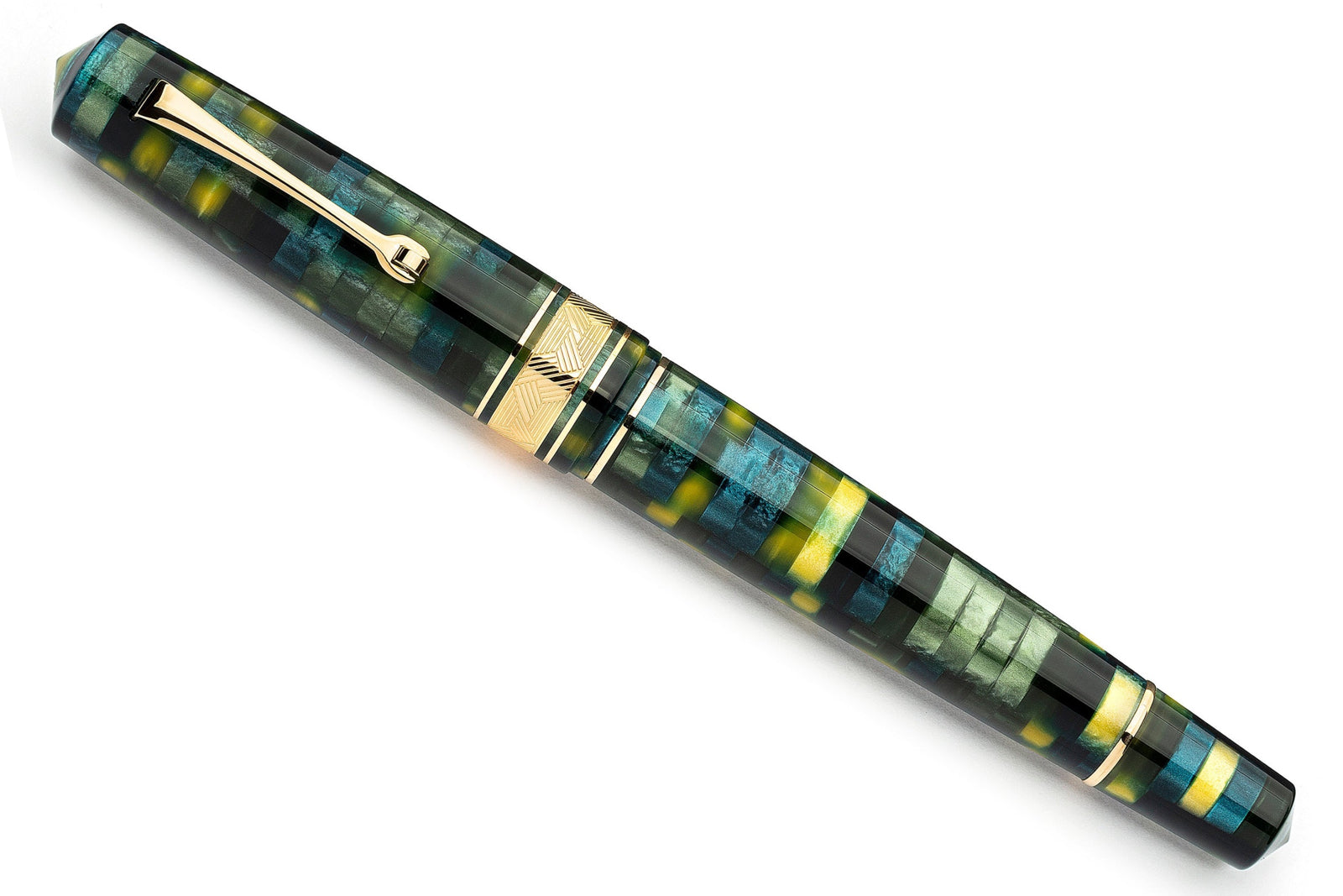 Leonardo Momento Zero Grande Fountain Pen – Mosaico Baobab – GT #6