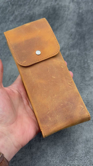 Wooden Stand for MacBook & iPad  - Mahogany - with Leather Carry Sleeve