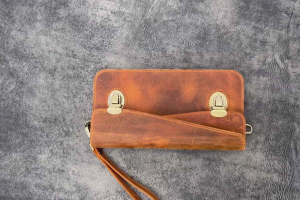 Leather Accordion Pouch / Bag - Galen Leather