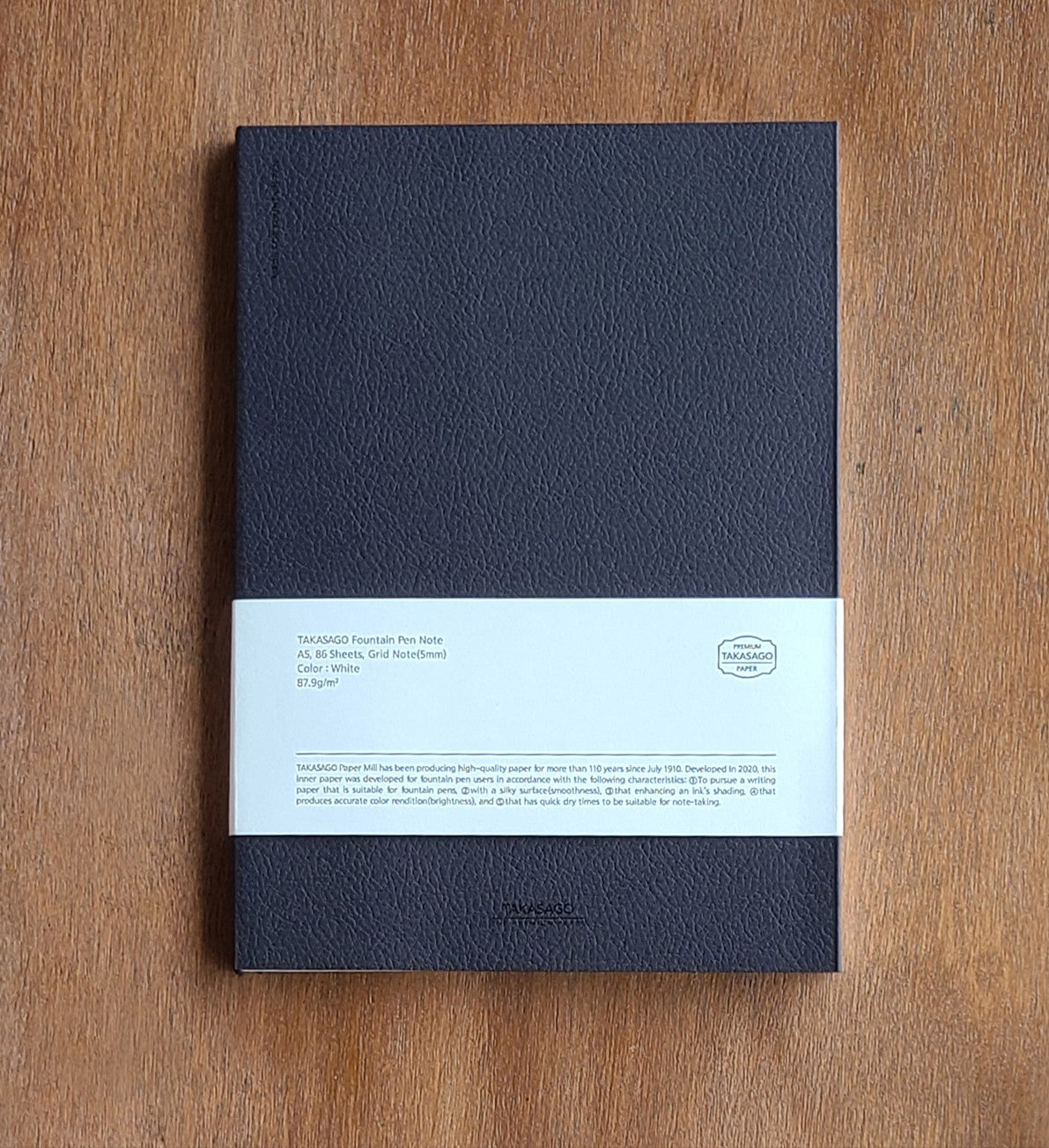 Dominant Industry - Takasago Black A5 5mm Grid Notebook