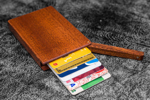 Wooden Business Card Holder - Mahogany