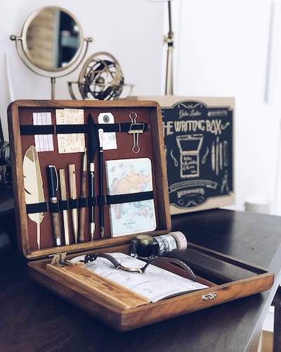 wooden writing box