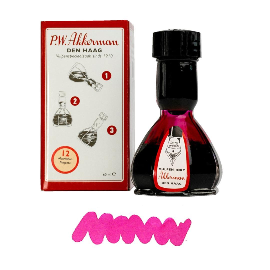 Akkerman 12 Mauritshuis Magenta Fountain Pen Ink - Galen Leather