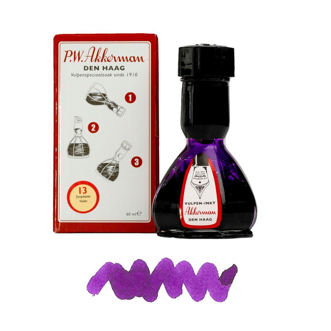 SHRINPMAN’s INK. Akkerman 13 Simplisties Violet Fountain Pen Ink - Galen Leather