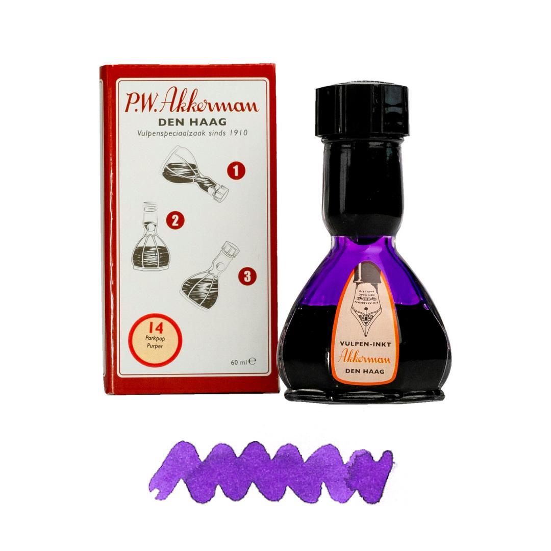 Akkerman 14 Parkpop Purpur Fountain Pen Ink - Galen Leather