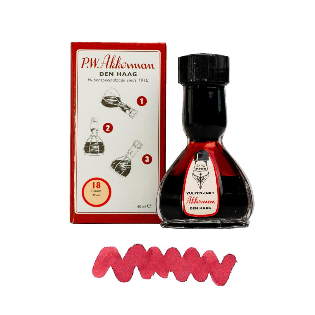 Ink Rood Akkerman 18 Garuda Rood Fountain Pen Ink - Galen Leather