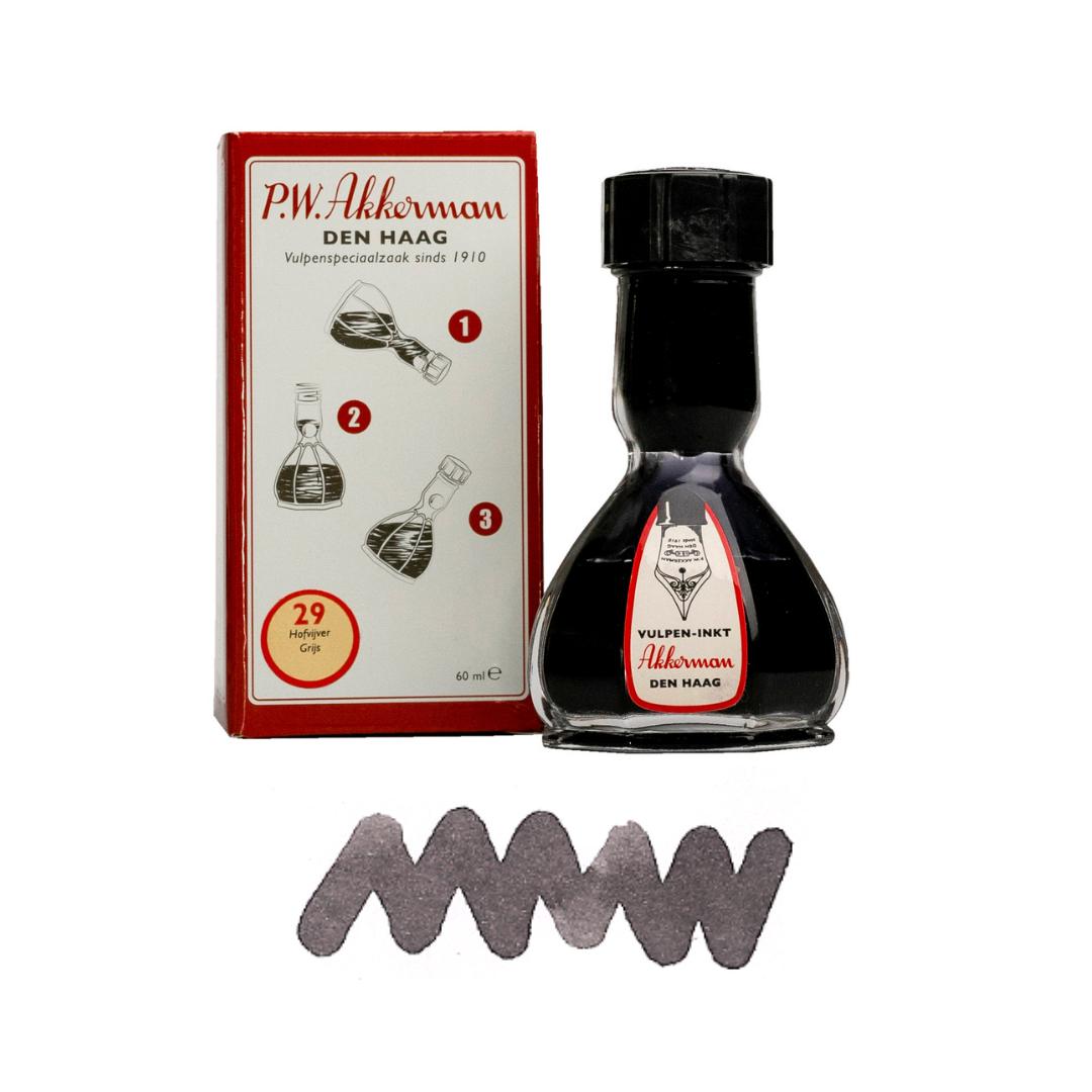 Akkerman 29 Hofvijer Grijs Fountain Pen Ink - Galen Leather