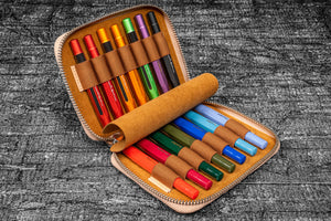 Collector Pen Case for 14 Kaweco Pens - Undyed Leather