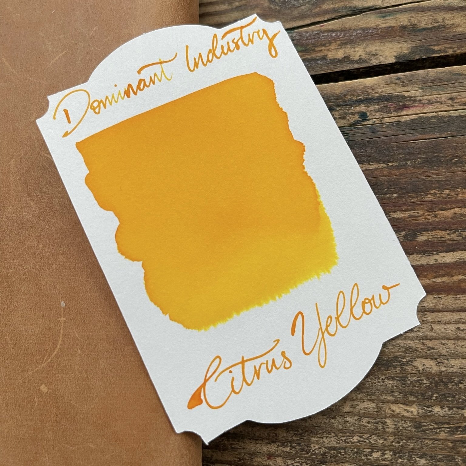 Dominant Industry Fountain Pen Ink - Citrus Yellow - Galen Leather