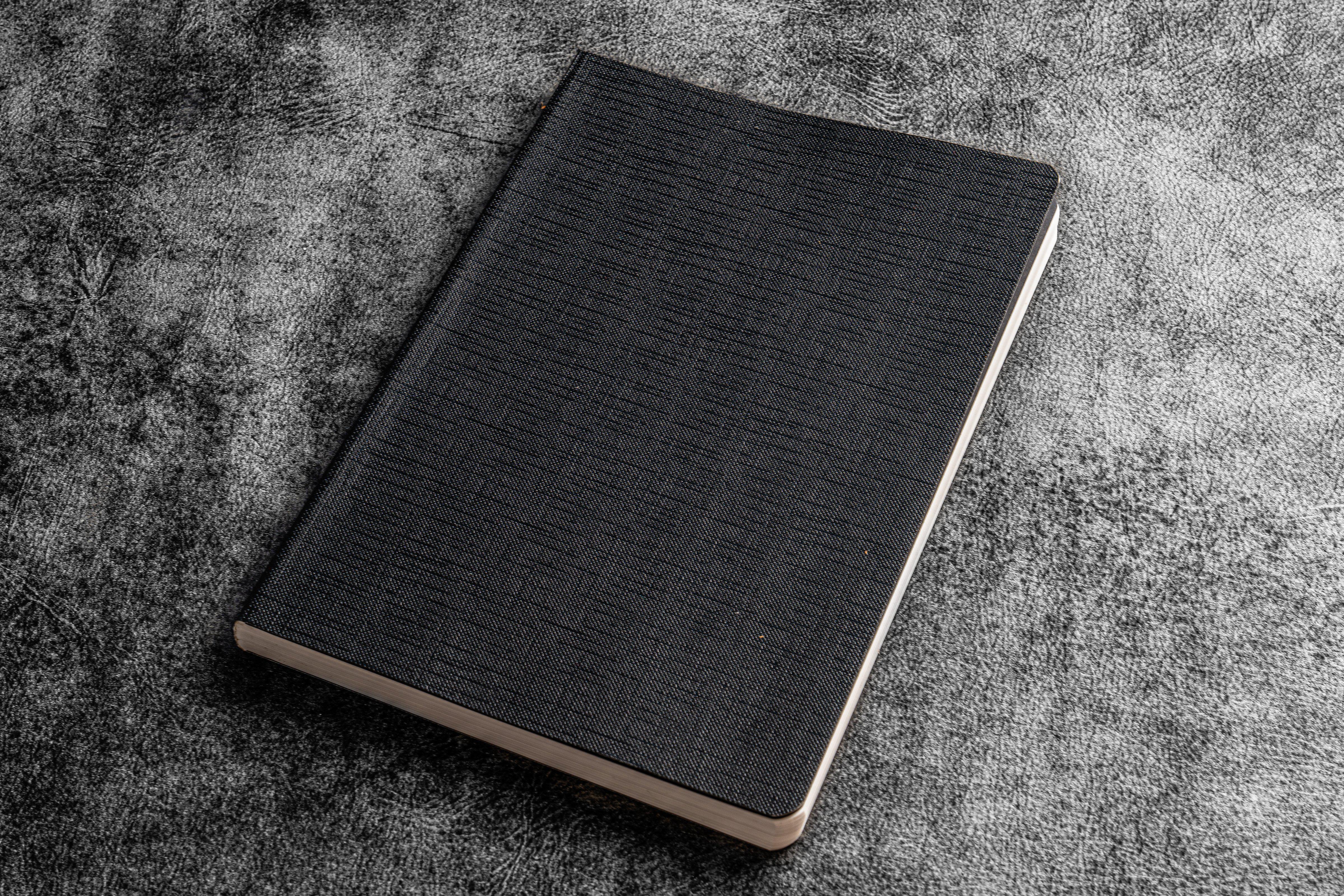 A4 Notebook, 400 Lined Pages, Soft Leather Cover