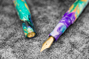 Galen X Studyo Agackakan - Fountain Pen V1 - Mardi Gras Confetti