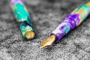 Galen X Studyo Agackakan - Fountain Pen V1 - Mardi Gras Confetti