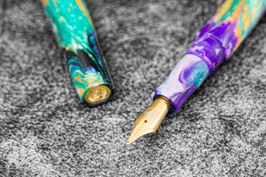 Galen X Studyo Agackakan - Fountain Pen V1 - Mardi Gras Confetti