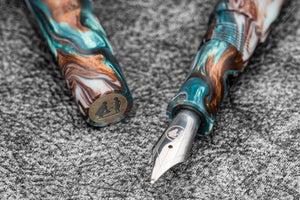 Galen X Studyo Agackakan - Fountain Pen V1 - Teal Agate