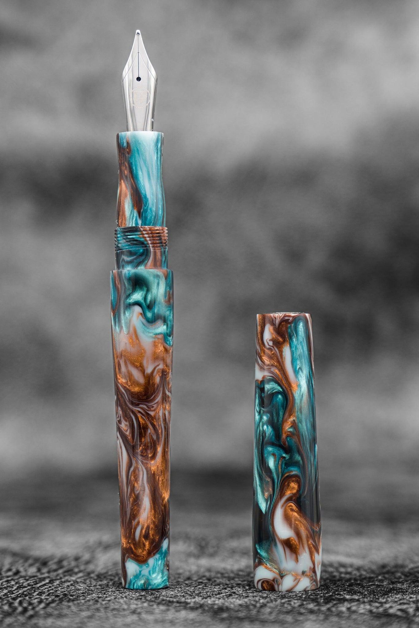 Galen X Studyo Agackakan - Fountain Pen V1 - Teal Agate