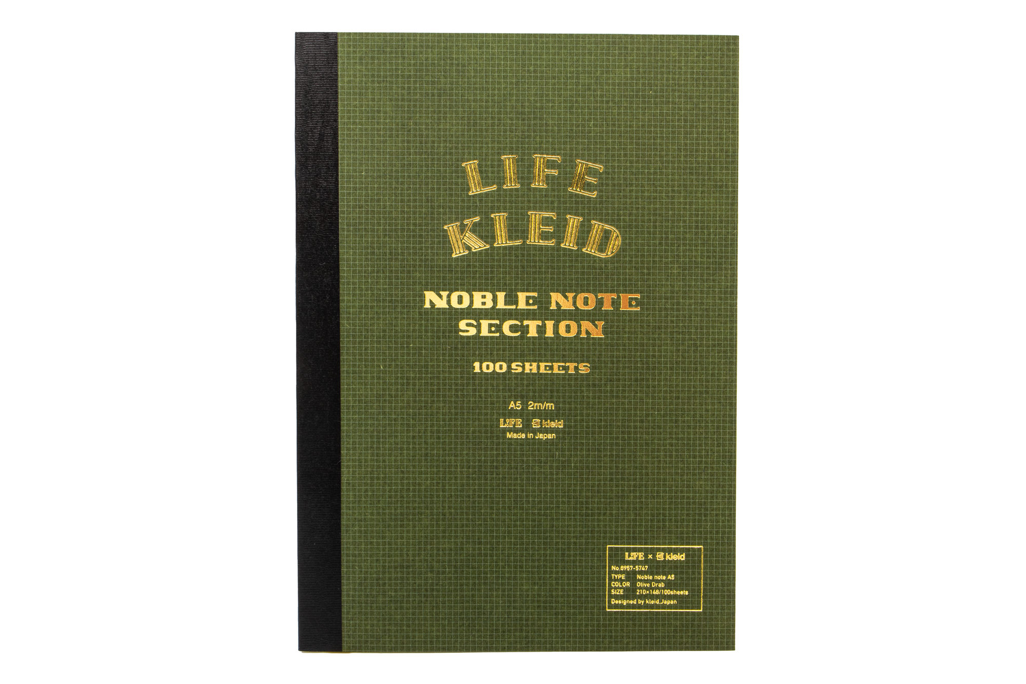 Kleid x Life Noble Note A5 Olive Drab