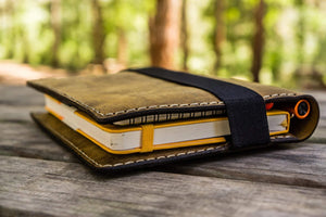 Leather Rhodia A5 Notebook & iPad Mini Cover - Crazy Horse Brown-Galen Leather