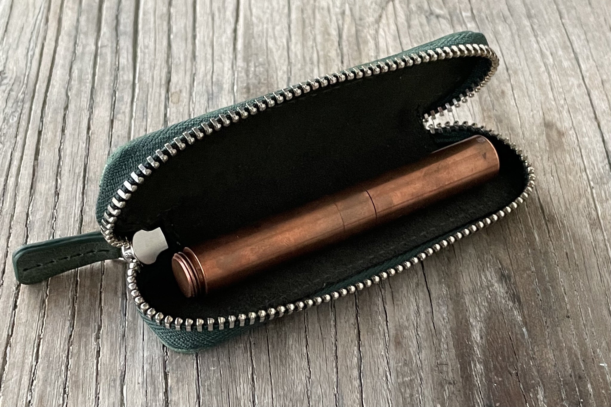 Leather Pencil Pouch Beautifully Handcrafted Pen Bag Zippered