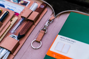 Leather Zippered iPad Mini & Large Moleskine Folio - Undyed Leather-Galen Leather