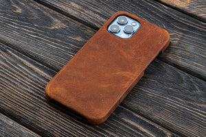 Leather iPhone 12 Mini (5,4") Hard Back Cover - Compatible with MagSafe