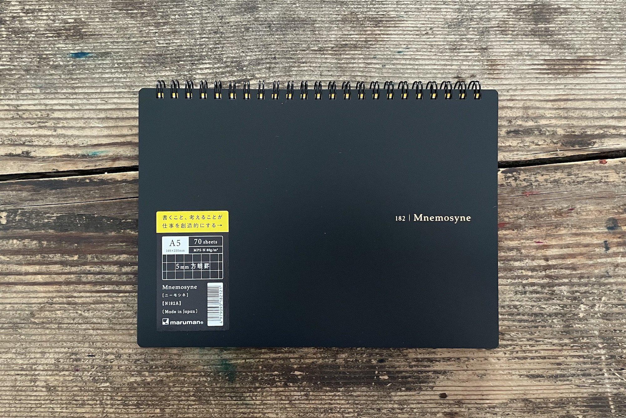 Maruman Mnemosyne N182A Inspiration Notebook - A5 - Graph - 140 Pages