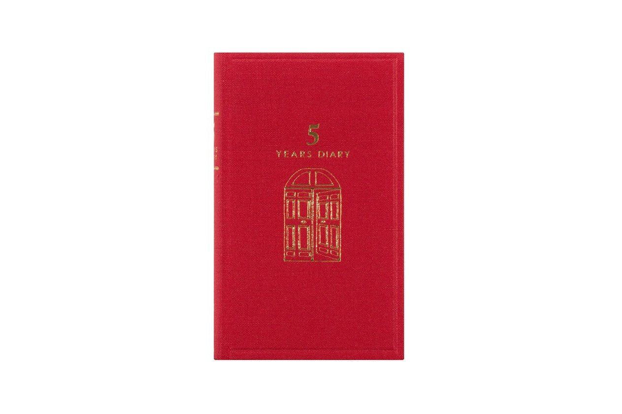 Midori 5 Years Diary - Door - Red