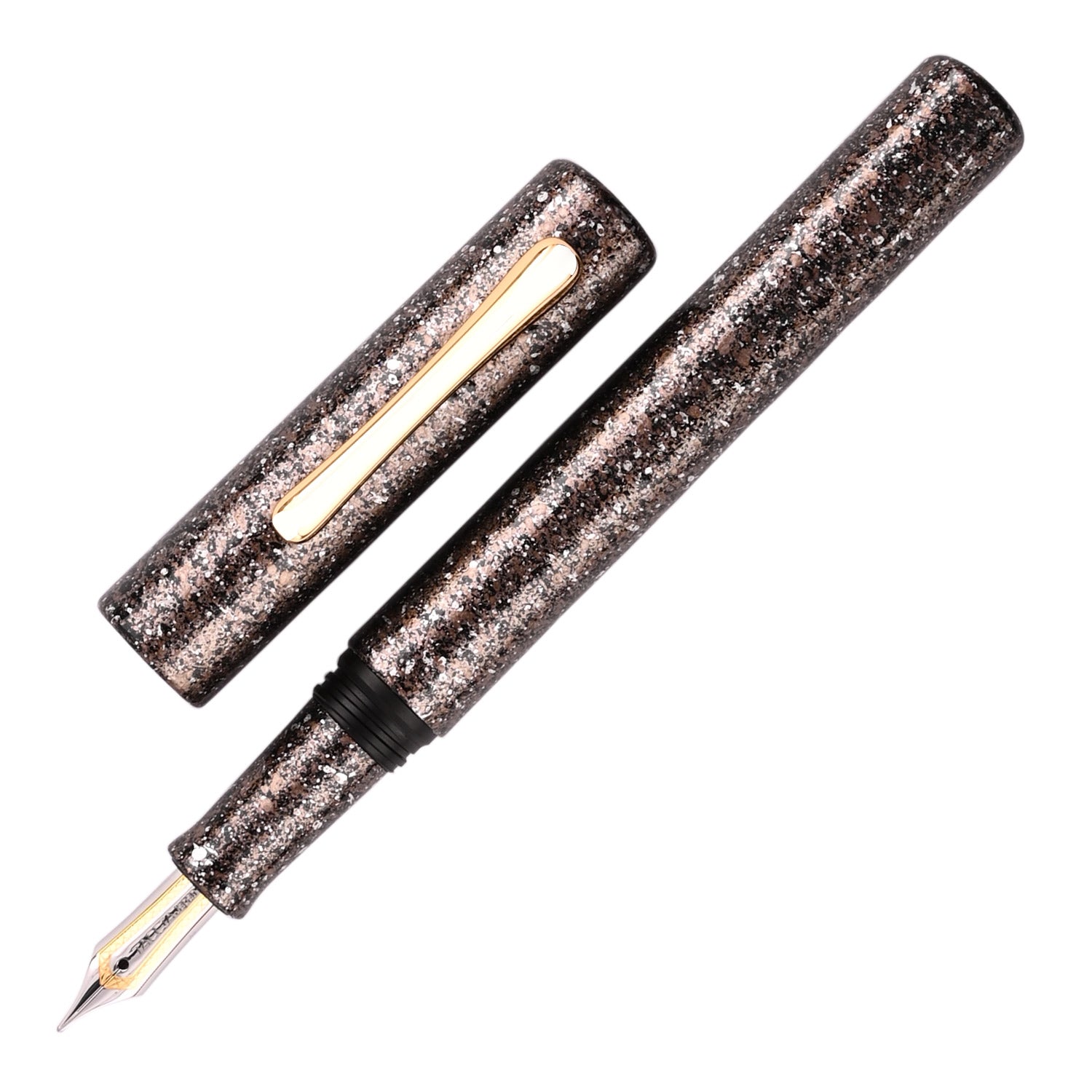 Taccia Granite Stone Fountain Pen - Brown GT - Ebonite & Sailor Steel ...