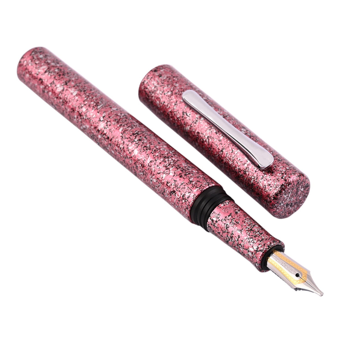 Taccia Granite Stone Fountain Pen - Red CT - Ebonite & Sailor Steel Nib ...