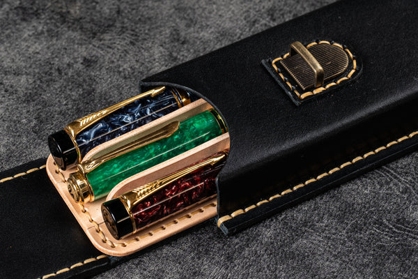 A Lesca Leather Case Handmade フランス手作り Leather Lace Maker Tool - 15% Off! - The Wandering Bull, LLC