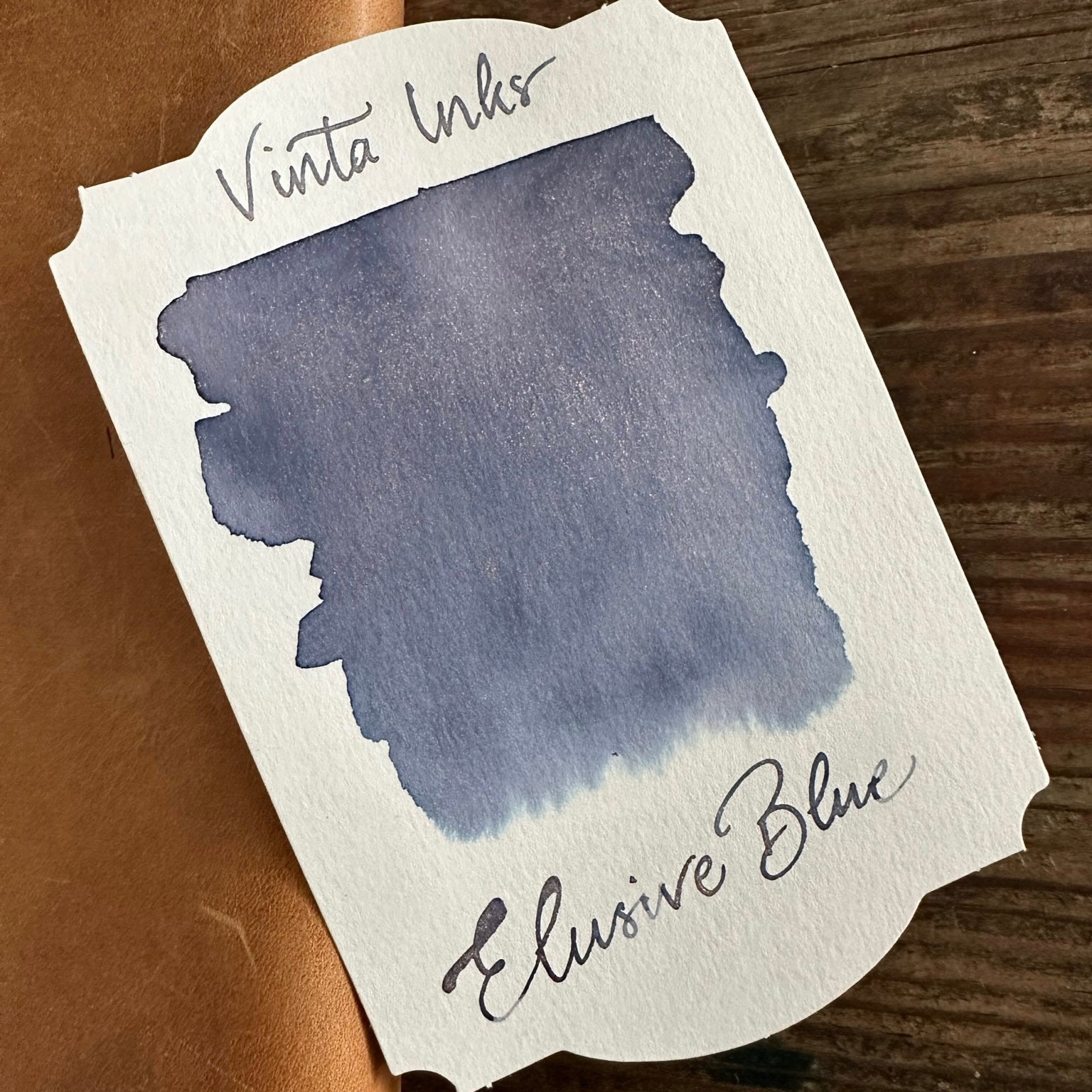 Vinta Pastel Blue Shimmer Julio 1991 Shimmer Ink - Galen Leather
