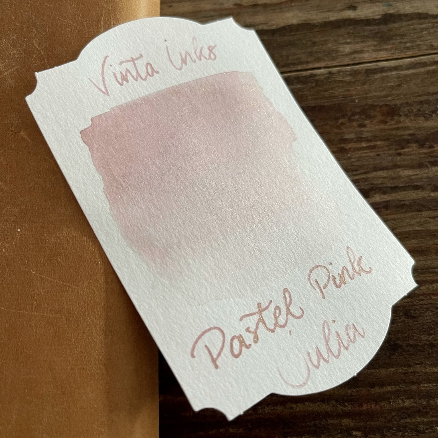 Vinta Pastel Pink Shimmer Julia 1991 Shimmer Ink - Galen Leather