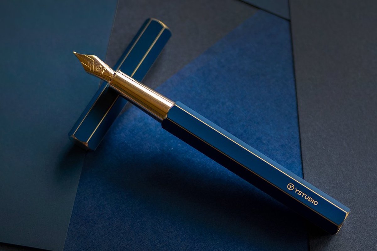 Ystudio Classic Revolve Fountain Pen - Blue