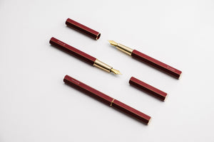 Ystudio Classic Revolve Fountain Pen - Red