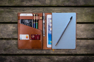 Baron Fig Confidant & iPad Mini Cover - Brown-Galen Leather