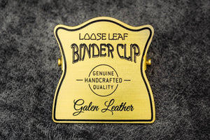 Brass Binder Clip-Galen Leather