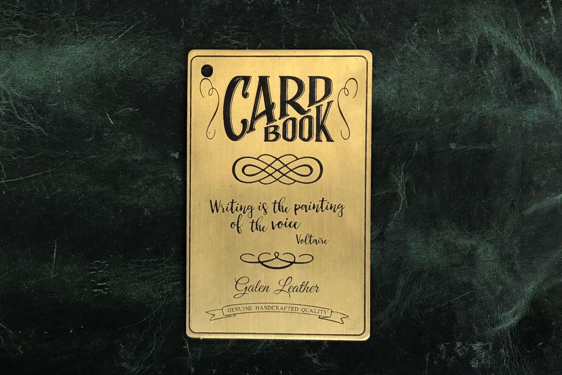 Brass CardBook-Galen Leather