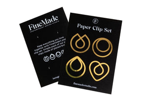 Brass Minimal Paper Clip Set - Bookmarks