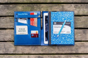 Composition Notebook Cover With iPad Air/Pro Pocket - Blue-Galen Leather