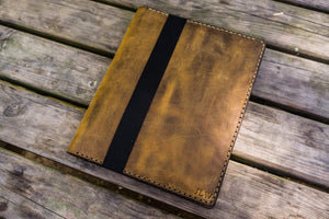 Composition Notebook Cover With iPad Air/Pro Pocket - Crazy Horse Brown-Galen Leather