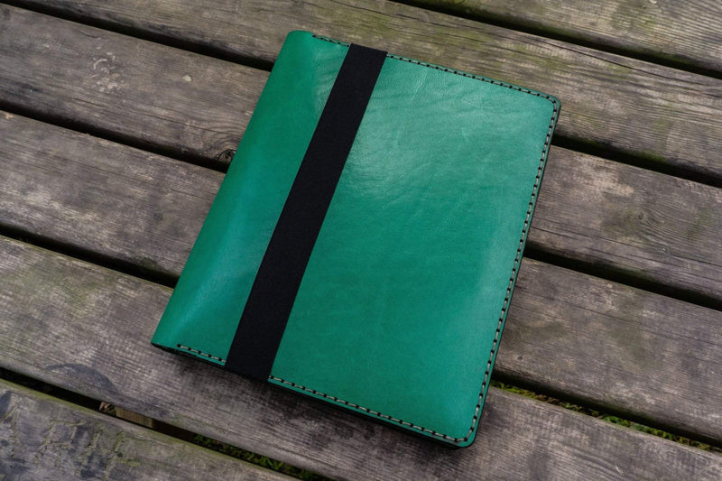 Composition Notebook Cover With iPad Pocket - Green - Galen Leather