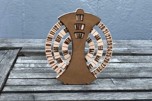 Desktop Perpetual Calendar Leather - Wood-Galen Leather